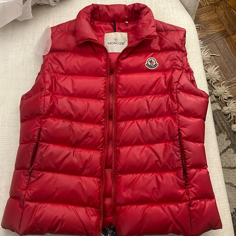 Moncler Ghany Red Puffer Vest